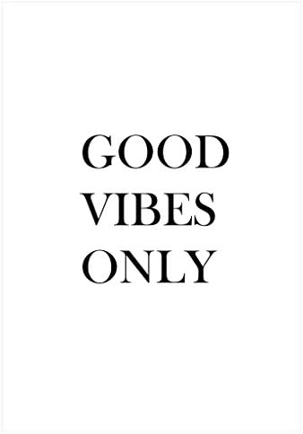 Typography Art Quotes " Good Vides Only ...". Motivational Poster Print in sizes-A4