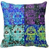 Allforyou 18 X 18 Twin Sides Bedding Pillow Case Home Decoration Square Decorative Cushion Cover Pillowcase Bar Mitzvah Give-A-Way Hamsa Pillowcase