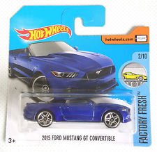 2017 Hot Wheels 2015 Ford Mustang GT Convertible Blue 104/365 (Short
Card) 2017 Hot Wheels 2015 Ford Mustang GT Convertible Blue 104/365 (Short
Card)