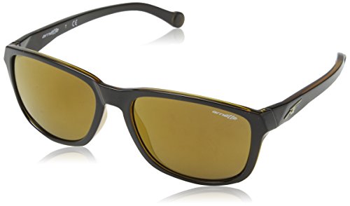 Arnette 0AN Straight Cut 22717D 58 gafas de sol, negro y ámbar, Unisex-Adulto