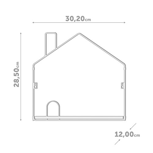Balvi – Haus Regal in Form eines Hauses. Ablagebrett aus Holz. Aus Metall. - 5