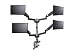 Produktbild Zolion Quad LCD Arm Monitorhalterung Heavy Duty Drehtischhalterungen Höhenverstellbare Gasfeder VESA Monitorhalterung Arm für 19 "-30" Computer-Monitor LED-Fernseher LCD-Fernseher TV-Halter Universal TV VESA Monitorständer Unterstützung stehen: Gewichtung jeder Arm Max 10 Kg, front- Anschlüsse für zwei USB 3.0 (Quad Arme für Monitore) Laden