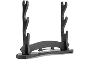 XMRISE Sword Stand Floor Stand Katana Display Suitable for Samurai Holder Wood 3-Tier
