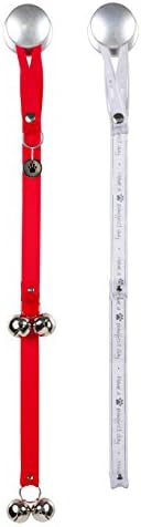 Made For Dogs Free Extra Silver Ribbon, Have A Pawfect Day, Puppy Toilet Training Bells, House Training Aid for dogs, Red
