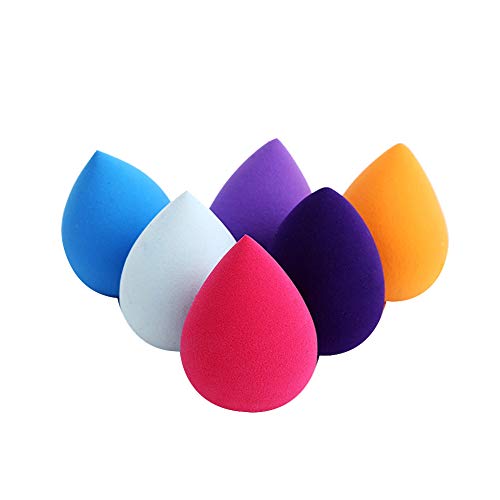 Cosanter 6 Pezzi Spugnetta per Trucco Beauty Blender Spugna Trucco per Il Trucco di Fondazione per Applicare Blush Correttore, Ombretto, Cipria
