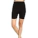 Liang Rou Maternity Ultra Thin Stretch Adjust Waistband Short Leggings Plain Color Black 2-Pack