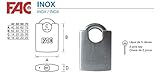 Componentes internos de acero ECOSPAIN Candado Circular de Acero Inoxidable. Modelo 50 FAC