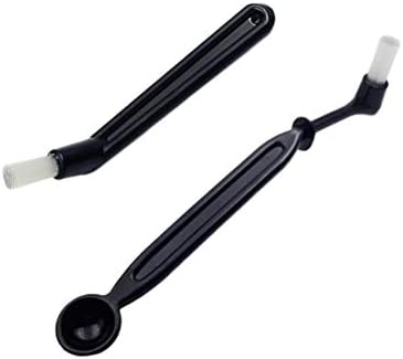 BESTONZON Coffee Machine Cleaning Brush Angle Head Cleaner Tools for Espresso Machine Semi-Automatic Filter Machine Outlet 2 Pieces (Black)