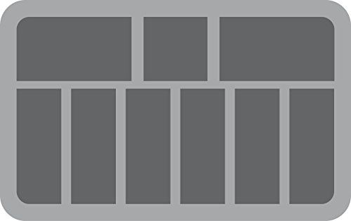HS110I004BO 110 mm Half-Size Schaumstoff mit 9 Fächern und angeklebtem Boden