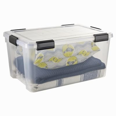 Ultimative Aufbewahrungsbox, luftdicht, wetterfest, mit robusten Clips, 50 Liter
