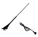 Produktbild Autoantenne 40cm mit Anschlusskabel 200cm Antenne Dachantenne Stabantenne DIN für Empfang von FM AM inkl. 3 Gewindeadapter M4 M5 M8