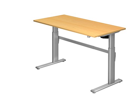Schreibtisch Hammerbacher Serie XM 160 cm Elektrisch Aluminium / Holz Dekor whlbar, Dekor:Buche Schreibtisch Hammerbacher Serie XM 160 cm Elektrisch Aluminium / Holz Dekor whlbar, Dekor:Buche