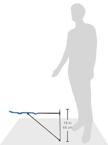 Relaxdays Fahrradhalterung, Für 2 Fahrräder, Fahrradhalter zur Wandmontage, Max. 50 kg, HBT 43,5 x 34 x 67 cm, schwarz / blau - 2