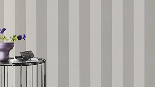 Tapete Rasch Just me! 2014 Tapete 286632 Streifen weiß silber - 6