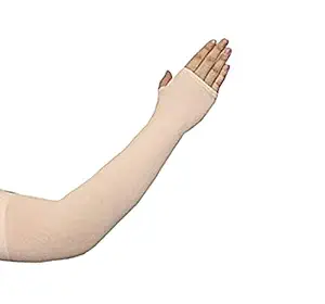 Zoom Golazo lasya Unisex Women's asya Full Hand Arm Sleeves Driving Gloves (Black, Skin Large)