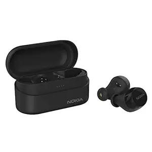 Nokia Power Earbuds Lite with up to 35 Hours of Play time, Waterproofing, Bluetooth 5.0, Crystal-Clear Sound, Nordic Design and eco-Packaging | Charcoal Colour