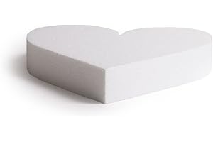 Decora, 0173916 Disco de Corazón de Poliestireno Embolsado Individualmente, Ideal como Muñeco para Hacer Tartas de Pisos, Bordes Rectos, 25 X H 5 CM.