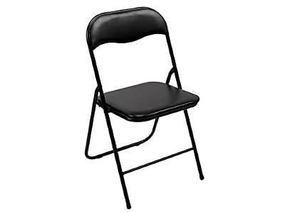 Toolland FP168B Tolland Chaise pliante, noir, Dimensions 38 cm x 43 cm x 78 cm