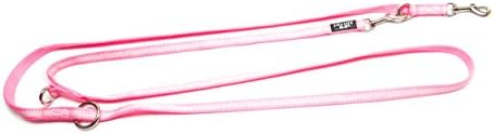 Julius-K9 IDC-Double Adjustable Leash, 25 mm x 2.2 m, Pink
