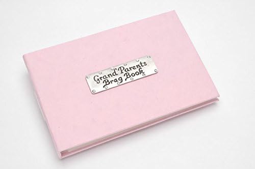Grandparents Brag Book - soft pink fabric photo album. Holds 40 photos 6x4 inch size