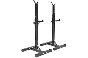 Anth Rack de Sentadillas de Altura Ajustable 105-160cm, Banco de Prensa Libre de Barra de Soporte de Sentadillas, Aparato para Sentadillas