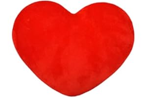 CHAMPRACER Heart Cushion, Heart Cushion Children's Room, Cuddly Cushion Children's Heart Shape Decorative Cushion Pillow, Plush Children's Cushion for Children's Room, Sofa Decoration (Red, 30 cm)