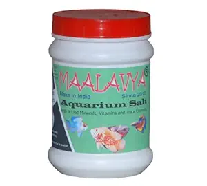 Maalavya Aquarium Salt for Fish Tanks (Added Minerals, Vitamins and Trace Elements) 400 GM