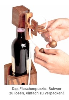 Edelholz Flaschenpuzzle – Geschenkverpackung für Flaschen - 3