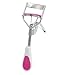 SODIAL(R) Cosmetic Tool Fuchsia White Handle Tension Spring Eye Lash Eyelash Curler