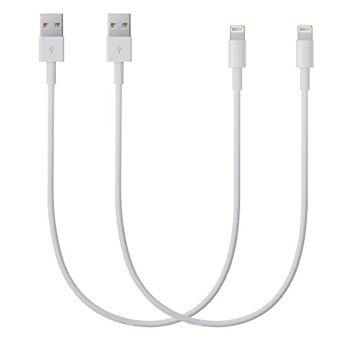 2x Original iPrime® 25cm 0,25 Meter Lightning USB Kabel Ladekabel Datenkabel für Apple iPhone 5/5s/5c, iPhone 6/6s, iPhone 6 Plus/6s Plus, iPhone 7, iPhone 7 Plus, iPod und iPad in Weiß - 25 cm