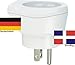Produktbild Reisestecker Adapter für Dominikanische Republik auf Deutschland Schukostecker,Domrep-Reiseadapter