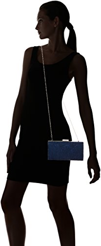 Quiz Womens Lace Sequin box Clutch Blue (Navy)