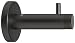 Produktbild Gedotec Design Wand-Türpuffer Edelstahl schwarz matt Türstopper verdeckt mit Garderoben-Haken - H8055 | Tiefe: 90 mm | Gummi-Puffer für Wandmontage | 1 Stück - Wand-Stopper für Holz & Zimmertüren