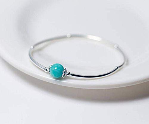 Preisvergleich Produktbild Ibuprofen Armreifen Armbänder S925 Silber Armband Weiblich Mode Schillernd Bunte Einzelne Perlenarmband Einfach Wild