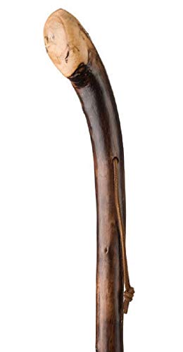 Delfa Gehstock Wanderstock Unterstützung aus echtem Kastanien Wurzelholz