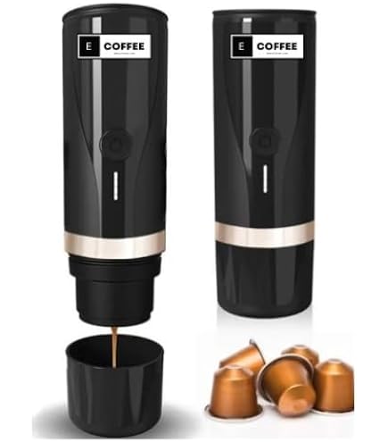Machine à Espresso Portable Kssiaz 20 Bars - Auto-Chauffante, Compatible Capsules NS Et Café Moulu - Noir