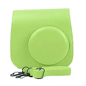 FotoCart Camera Compact Bag for Instax Mini 11 Instant Camera and Also use with Mini 8, Mini 9 & Mini 10 Instax Camera (Black) (Green)