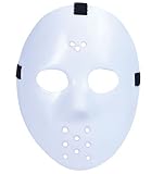 hockey mask Accesorio para disfraz. White Hockey Mask Jason Halloween Friday 13Th Fancy Dress by Home & Leisure Online