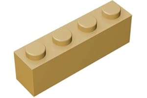 TTEHGB TOY Classic Building Brick 1x4, 100 Piece Bulk Brick Block, Apricot Yellow 1x4 Bricks, Compatible with Lego Parts and Pieces 3010(Colour: Apricot Yellow)
