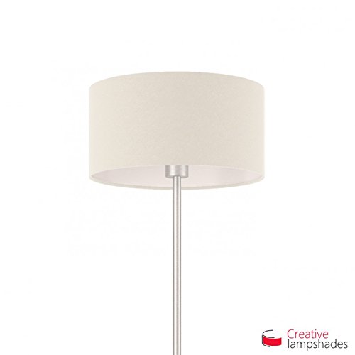 Lampenschirm Zylinder Sand Leinwand - Durchmesser 35cm - H. 22cm, Amerikanisch F10, Nein