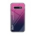Produktbild Handyhülle für Samsung Galaxy S10 Premium 9H Gehärtetes Glas mit Farbverlauf+Soft Silikon TPU Rand Schutzhülle Stylisch Clear View Spiegel Überzug PC Hülle kompatibel mit Galaxy S10 Pink