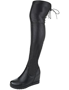 Damen Schuhe Keilabsatz Klassischer Stiefel Reißverschluss Overknee Stiefel Stiefel Keilabsatz/ Wedge