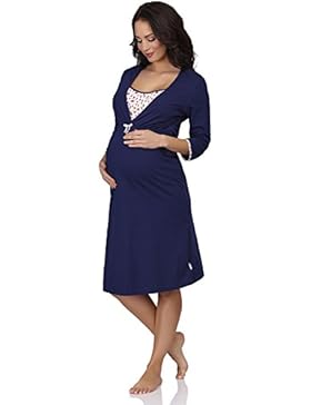 Be Mammy Damen Stillnachthemd Tulpe-3/4