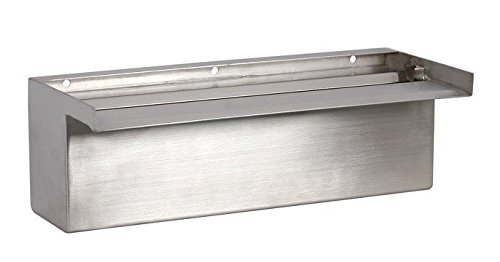 Seliger Wasserfall Aquafall 1500 mm Edelstahl silber Kaskaden Gartenteich 2. Wahl 100 mm Auslauflippe