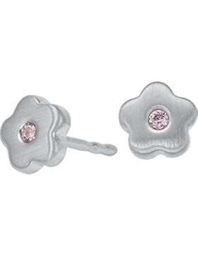 CHRIST Mädchen-Ohrringe 925er Silber Zirkonia One Size, silber