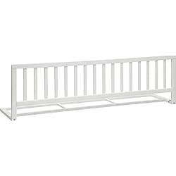 IB-Style - Barrière de sécurité de lit "Flamo" blanc 140 x 42 cm" en bois pliable | hêtre ou blanc | enfant bébé