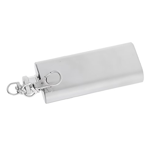 MagiDeal Mini tragbar Flachmann Schlüselanhänger Edelstahl Bar Accessoires Schnapsflasche – 56ml - 6