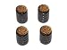 Graphics and More Leopard Print - Tire Rim Wheel Valve Stem Caps - Black RS.3805.00
