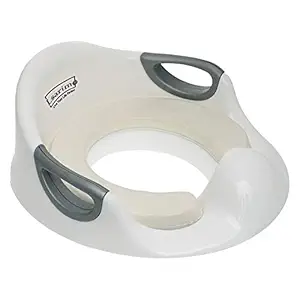 Lsarimo Potty Training Seat for Baby Boy and Girl with Cushion Seat and Backrest for All Types of Toilets (White)