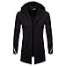 Produktbild JYJM 2018 Weihnachten Herren Hooded Solid Zipper Trenchcoat Jacke Strickjacke Langarm Outwear Bluse Herren Übergangsjacke Herrenjacke Jacke gefüttert mit Kapuze Herren Warme Winterjacke
